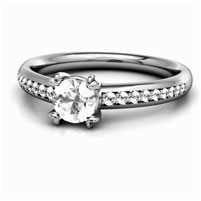 Each diamond is set with the security of platinum prongs.